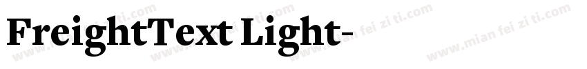 FreightText Light字体转换